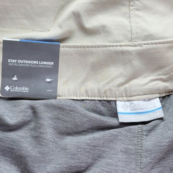 COLUMBIA Omni Shield Women's Active Fit Beige Nylon Stretch Skort Size 10 - Picture 7 of 9